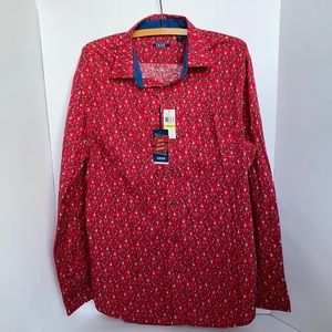 NWT Izod Santa Button Up Shirt